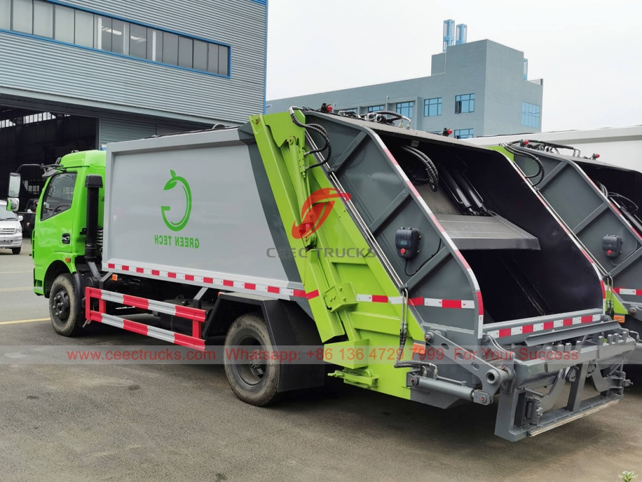 Dongfeng 6 wheeler garbage compression truck