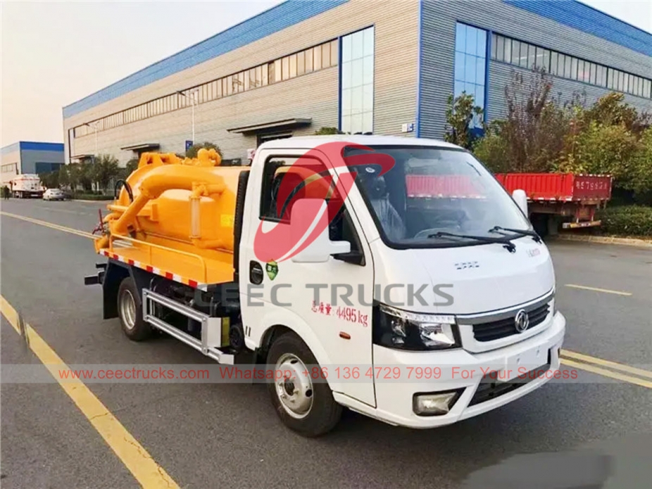 Dongfeng small sewer vacuum truck at special offer