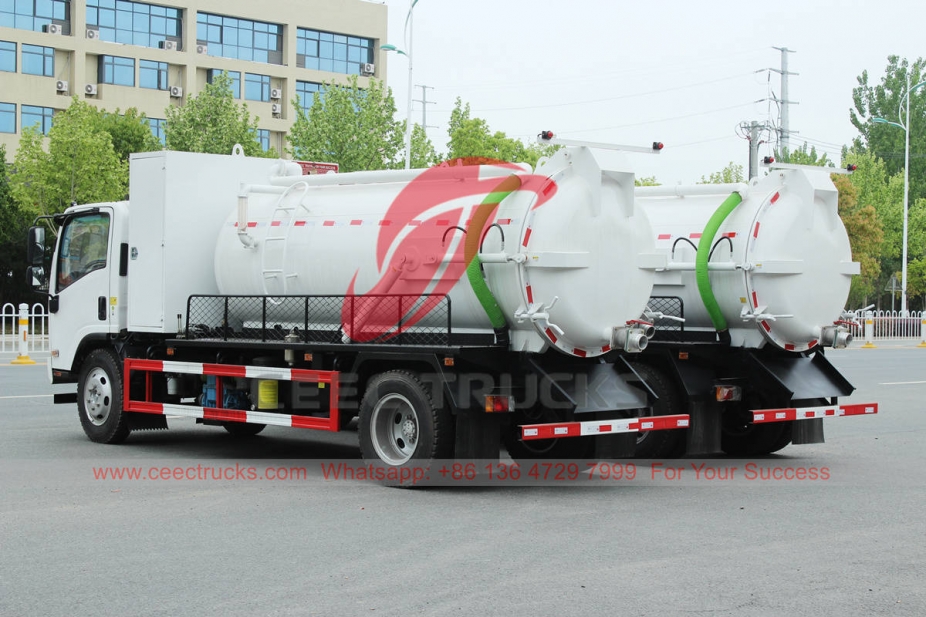 ISUZU NPR Sewer Vacuum Truck With MORO pump for Southeast Asia