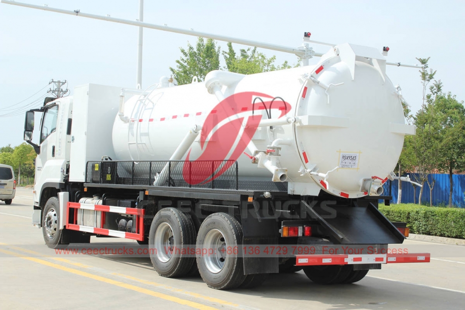 ISUZU GIGA 6×4 vacuum tank truck with Italy MORO pump for Myanmar