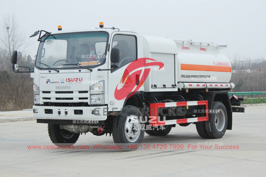 ISUZU 700P 4×4 off-road fuel bowser at discount price