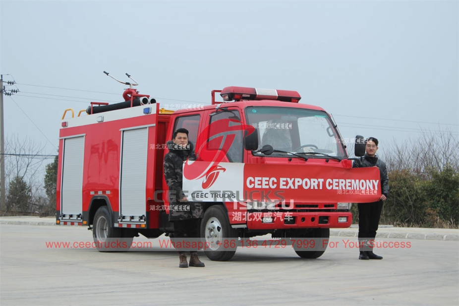 ISUZU 100P 98HP water and foam fire fighting truck on sale