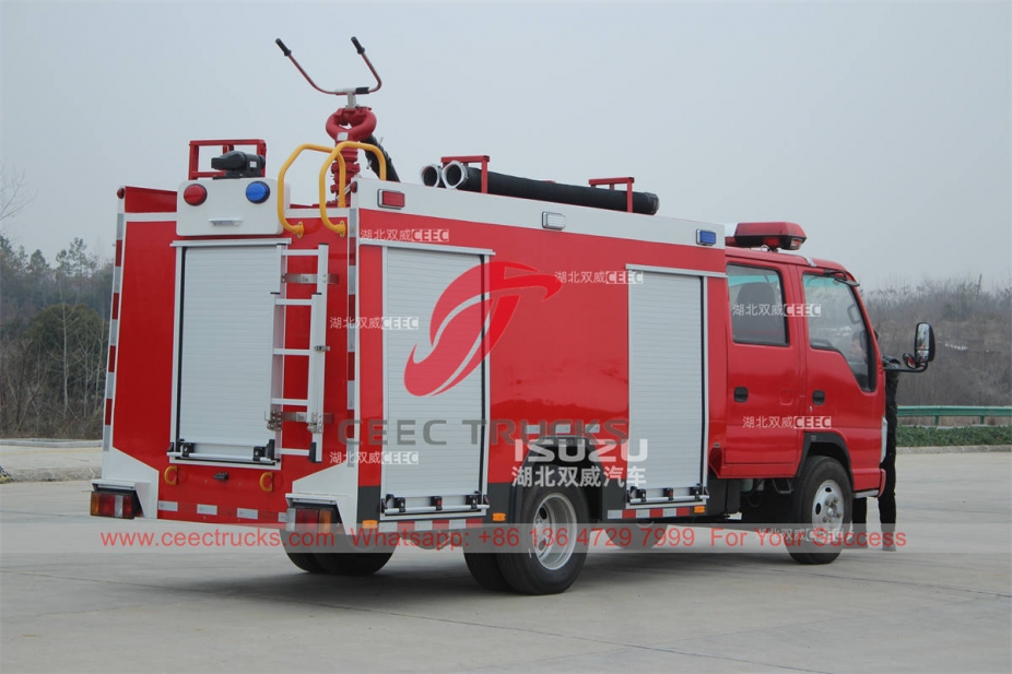 ISUZU 100P 98HP water and foam fire fighting truck on sale