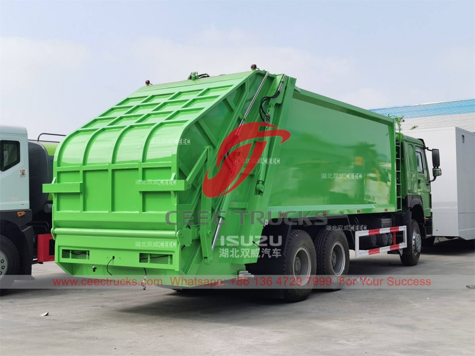 Brand new HOWO RHD 340HP 20CBM refuse compactor truck on sale