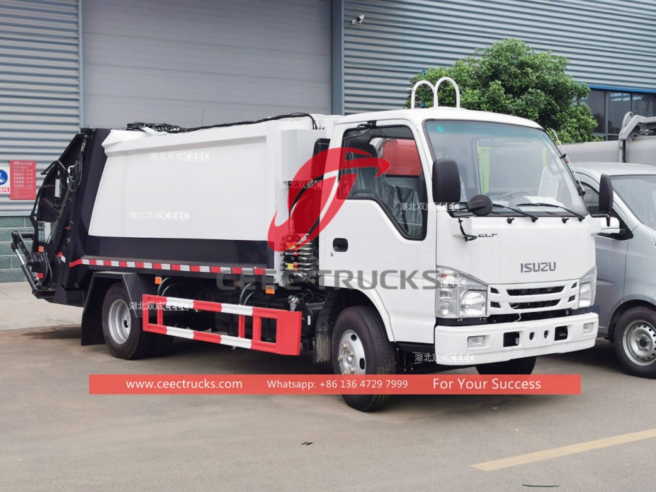 Good price ISUZU ELF 100P mini waste compression truck for sale