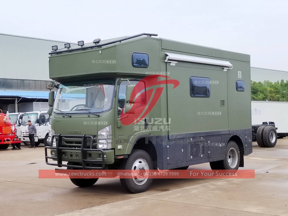 Customized ISUZU ELF 700P 4×4 motor home for sale