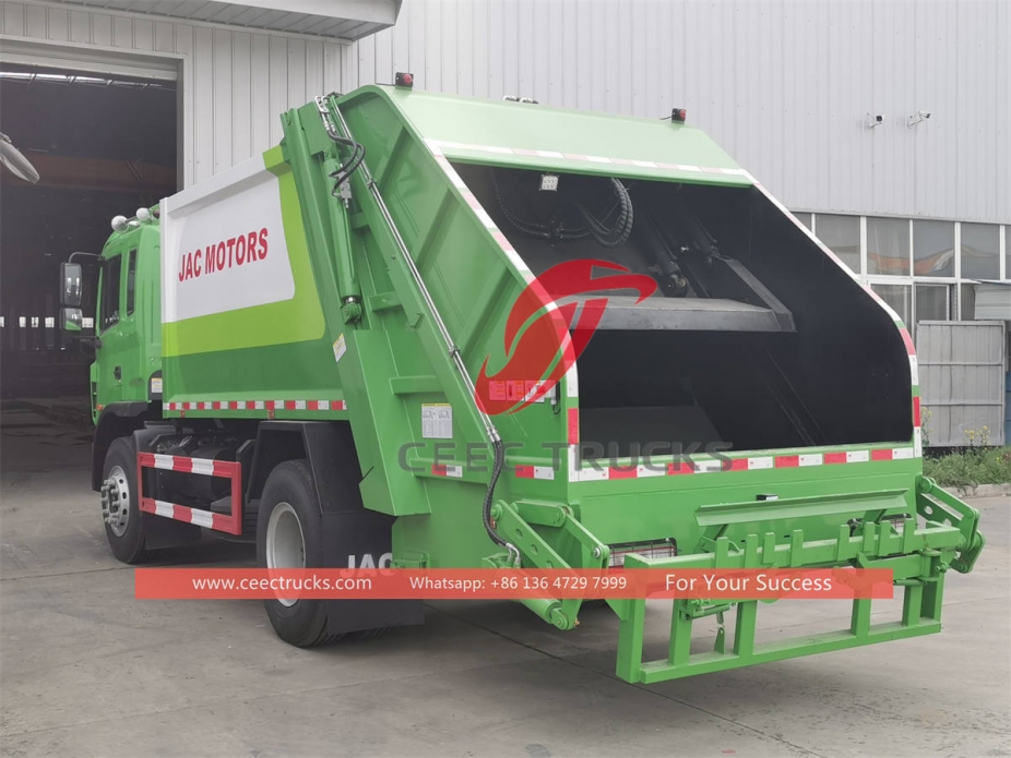 JAC 230HP 6 wheeler 12CBM compression garbage truck for sale