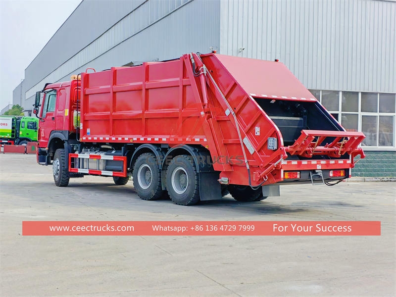 Brand new HOWO RHD 371HP 20CBM refuse compactor truck with low price