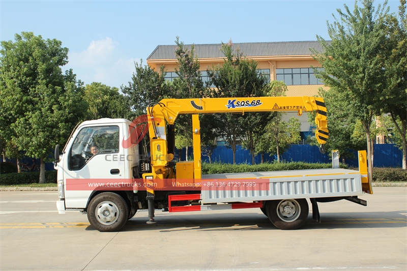 ISUZU NKR 3Tons truck mounted crane trucks with factory direct sale