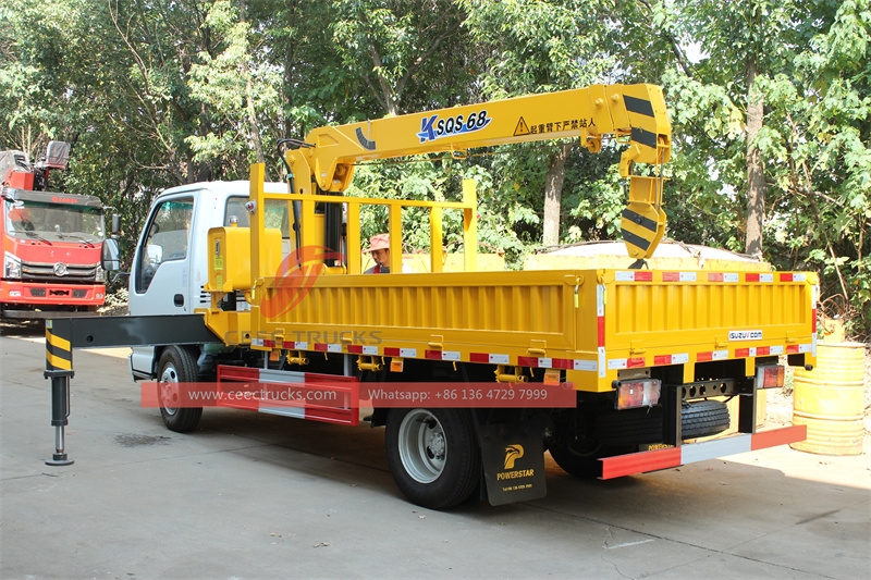 ISUZU NKR 3Tons truck mounted crane trucks with factory direct sale