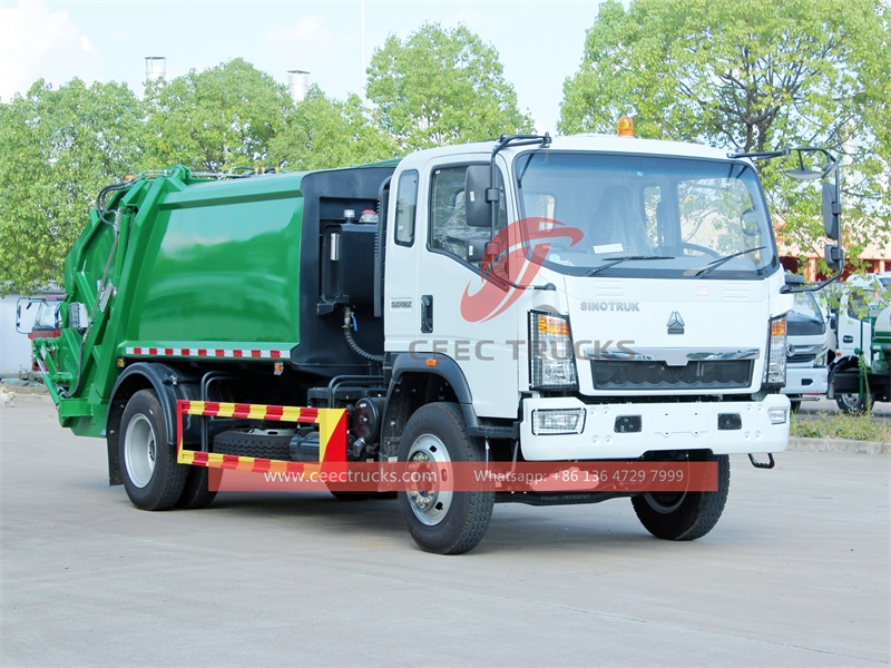 HOWO 8CBM garbage compression truck with direct sale