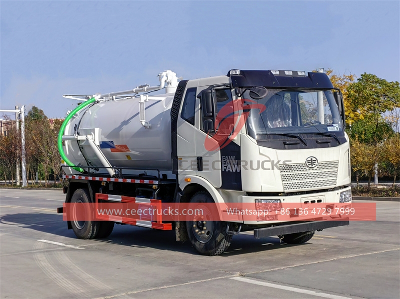 FAW 10CBM sewer pump tanker truck