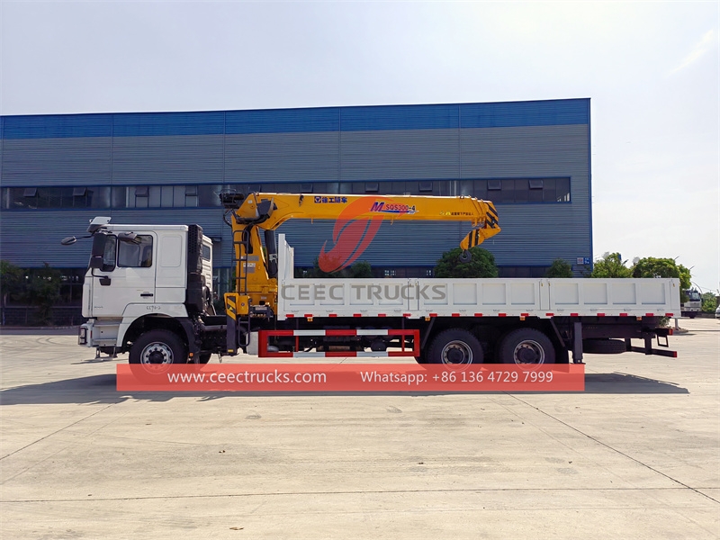 Custom-made Shacman 6×4 heavy duty cargo truck with XCMG crane