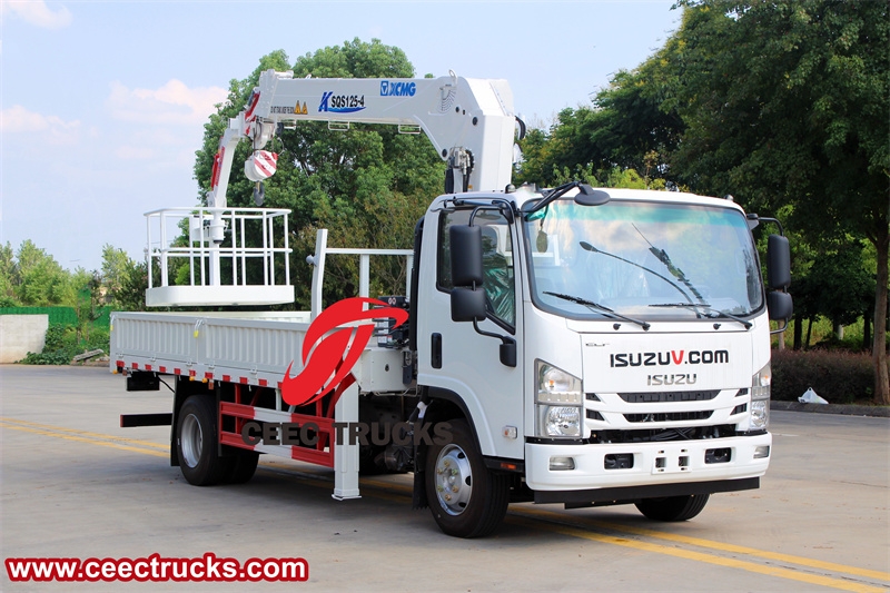 ISUZU 700P crane truck with aerial bucket made in China best factory