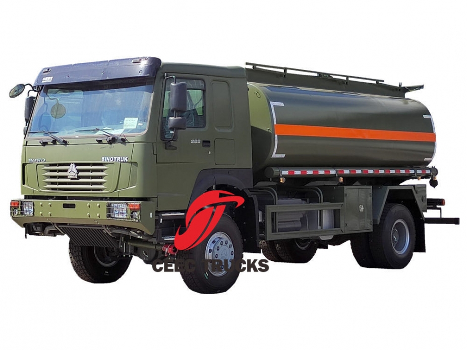 Howo 4x4 drive military mobile diesel bowser