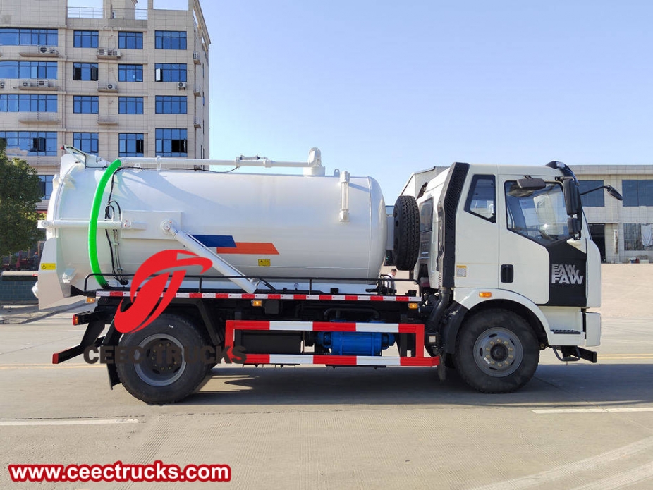 FAW 8 cbm septic vacuum truck