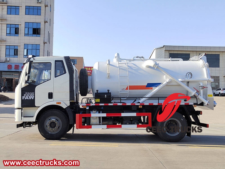 FAW 8 cbm septic vacuum truck