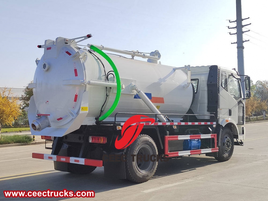FAW 8 cbm septic vacuum truck