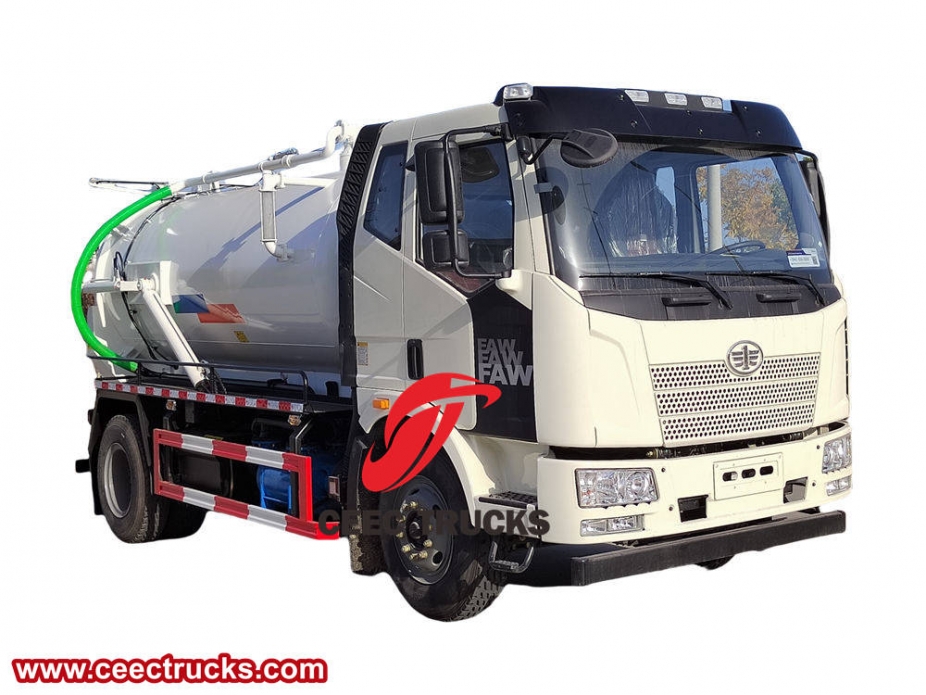 FAW 8 cbm septic vacuum truck