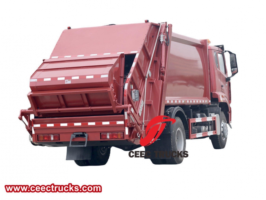 Howo 12 cbm dumpster compactor truck