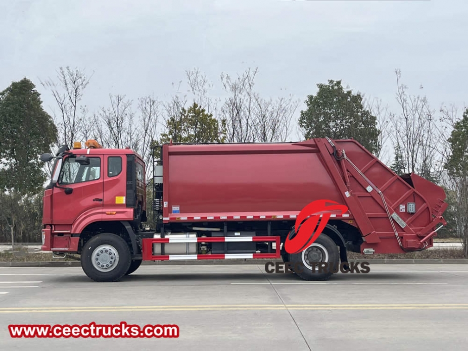 Howo 12 cbm dumpster compactor truck