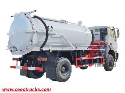 Beiben 1929 offroad 4x4 cesspit emptier 8000L vacuum suction tanker truck