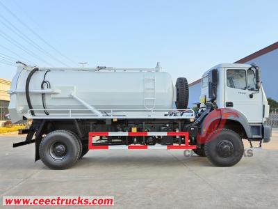 Beiben 1929 offroad 4x4 cesspit emptier 8000L vacuum suction tanker truck