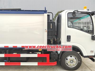 Isuzu ELF commercial rear loader garbage truck