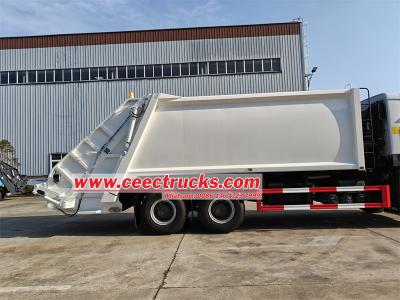 Howo 6x4 automatic refuse garbage compactor truck