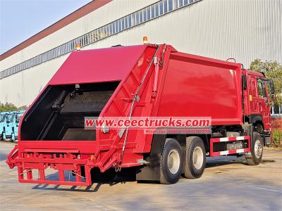 Brand new HOWO 340HP 20CBM refuse compactor truck with low price