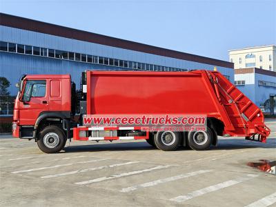 Brand new HOWO 340HP 20CBM refuse compactor truck with low price