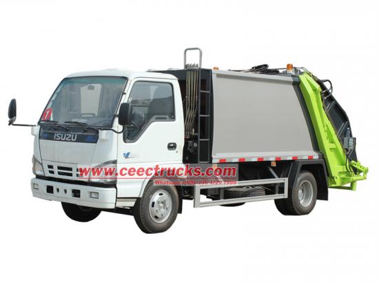 ISUZU 6CBM garbage compactor truck for sale