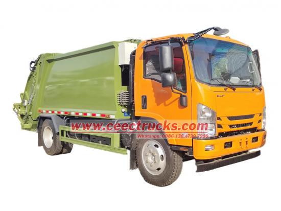 ISUZU NPR 8CBM 10 yard rear loader trash compactor