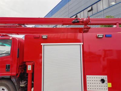 Isuzu new NPR 16m aerial lift truck with fire pumper
