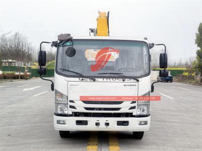 Isuzu NPR 190hp boom crane truck