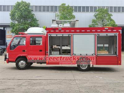 Isuzu mini telescopic lighting rescue fire trucks