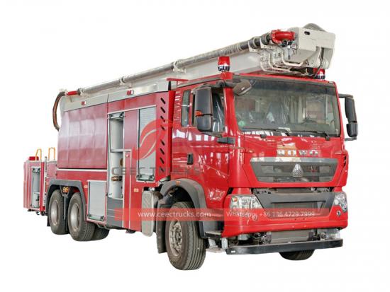 Howo 32m high lift fire water truck