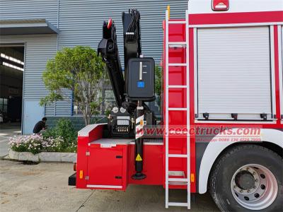 Howo multipurpose fire truck with hydraulic crane