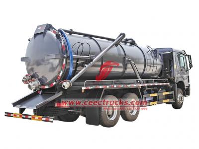 Howo heavy duty 18cbm cesspit emptier sewer pumper truck
