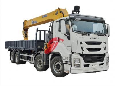 Philippines Isuzu GIGA 520HP boom crane dropside cargo truck