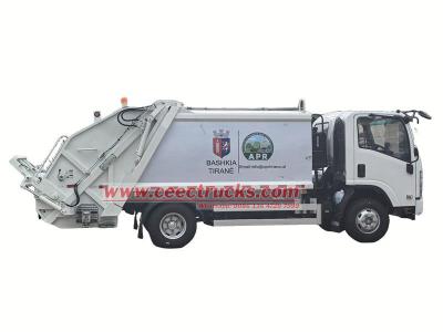 Isuzu ELF NPR rear loader garbage truck