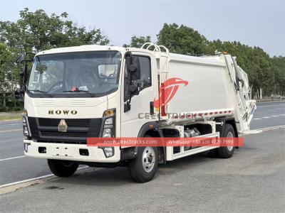 Howo light-duty rear loader garbage truck