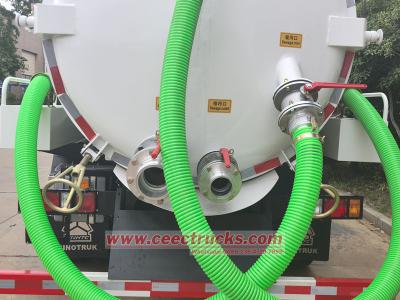 Howo 5cbm vacuum suction pump truck