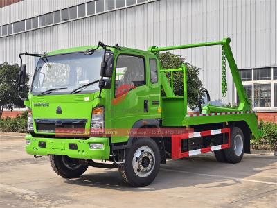 HOWO 8CBM swing arm garbage truck