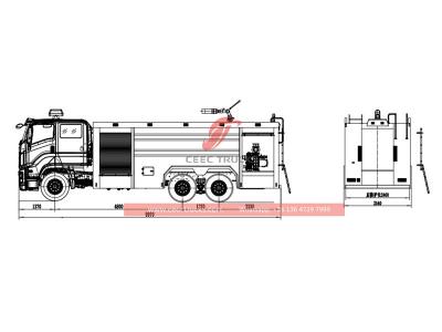 HOWO TX 6x4 foam water fire truck