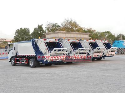 ISUZU electric truck mounted 6cbm garbage compactor