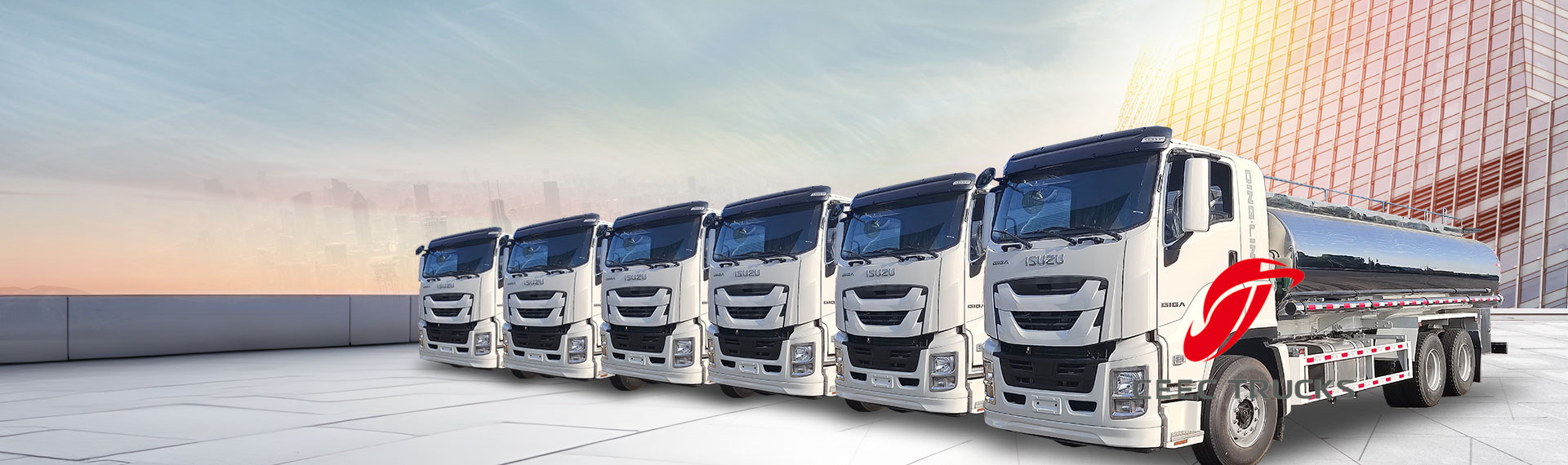 Isuzu fuel tanker truck