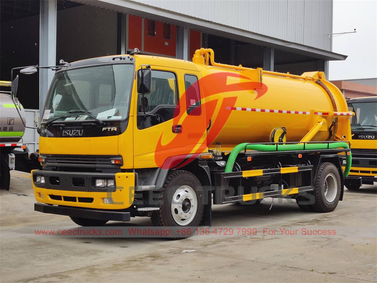 ISUZU FTR 10000 liters vacuum sewage truck para sa Pilipinas