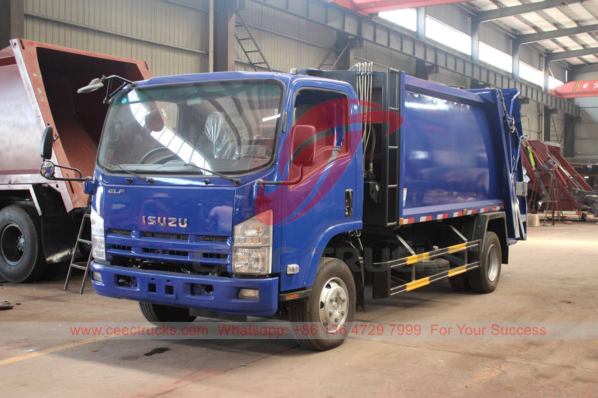 Customized ISUZU 8 CBM garbage compactor truck para i-export