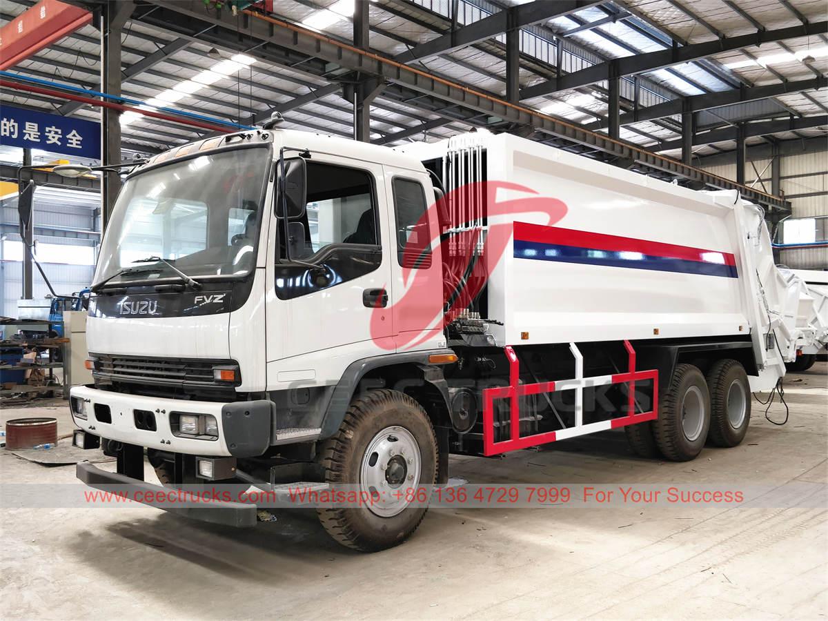 Gumawa ang CEEC ng ISUZU FVZ 20 CBM garbage compactor truck para i-export